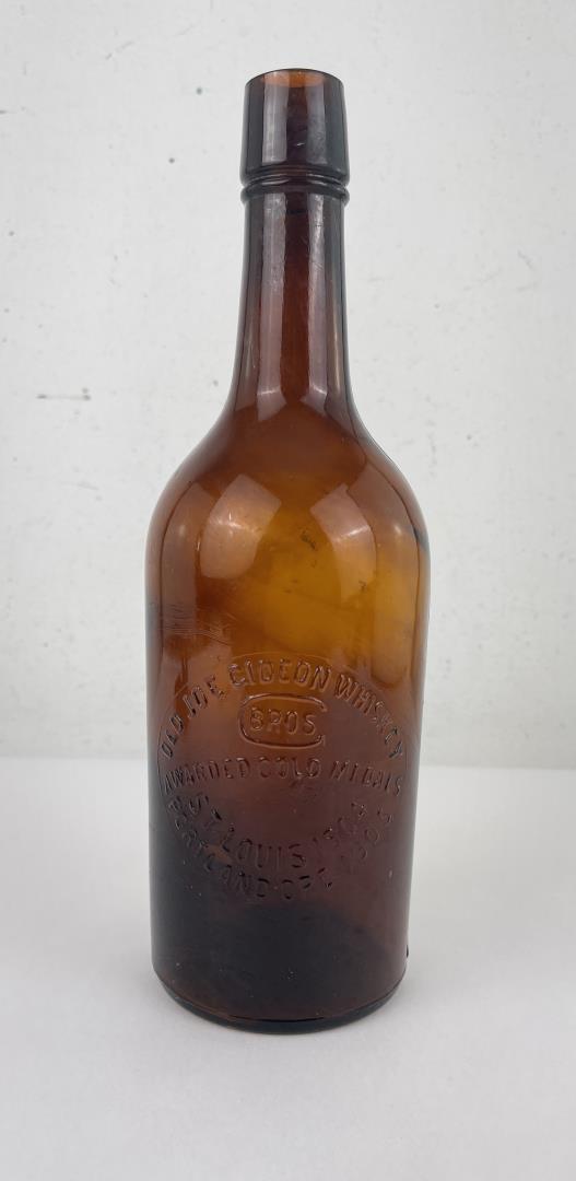 Old Joe Gideon Whiskey Bottle: Nice old bottle.