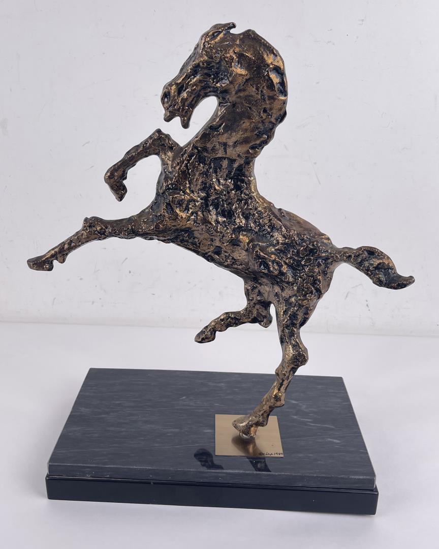 Curtis Jere Brutalist Rearing Horse Sculpture (1 of 6)