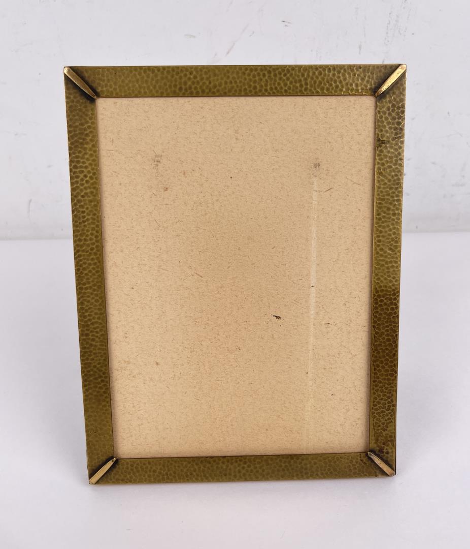 Arts and Crafts Hammered Copper Brass Frame (1 of 6)
