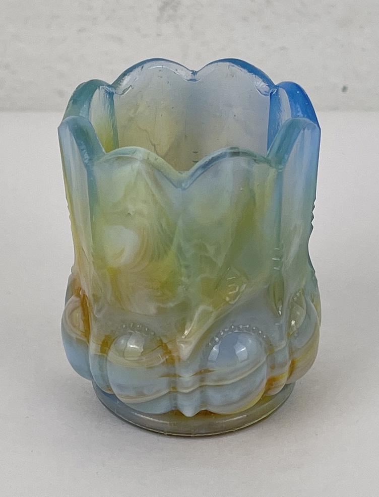 Boyds Slag Glass Toothpick Holder (1 of 5)