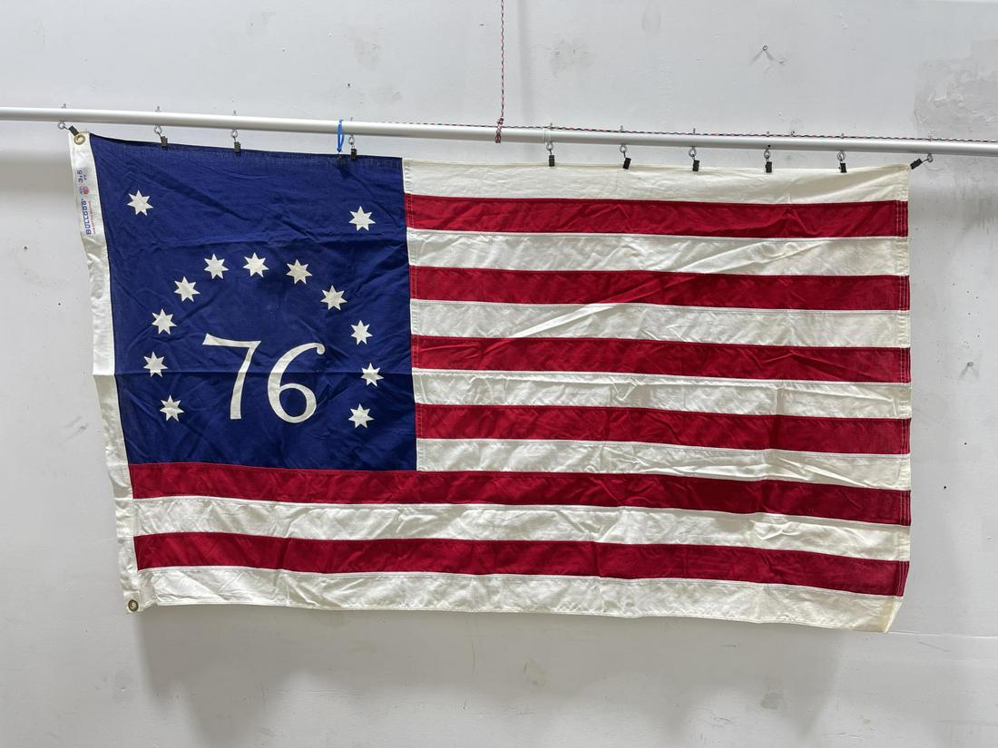 Bulldog American Flag Bennington: 3' by 5'.