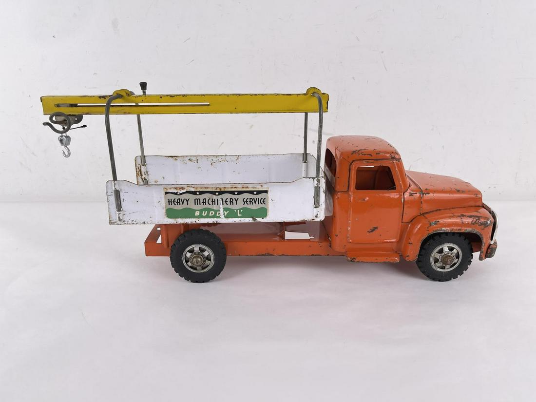 Buddy L Heavy Machinery Service Truck Toy: Scarce Orange Variant. Original Paint.