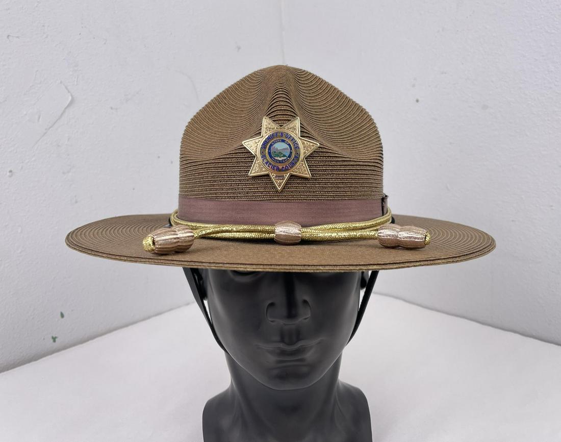 Obsolete Glacier County Montana Sheriff Badge Hat (1 of 6)