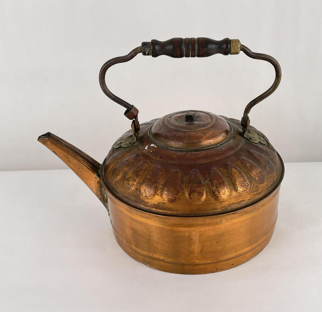 Antique Copper Tea Pot Kettle (1 of 13)