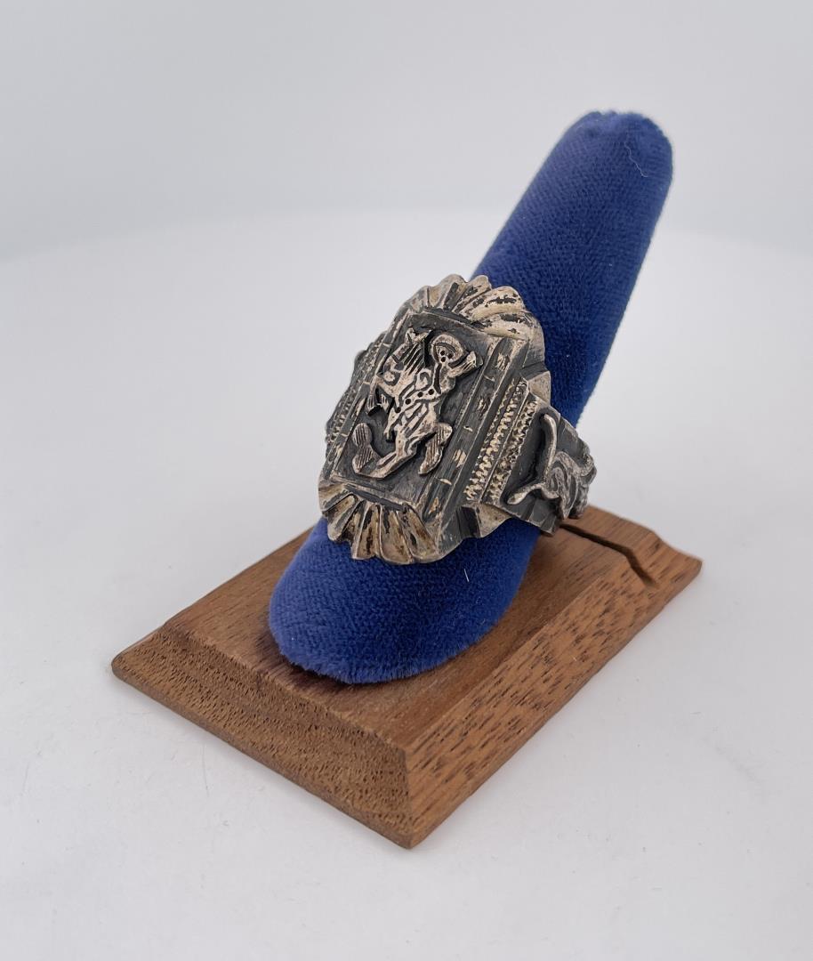 Vintage Mexican Biker Ring Cowboy (1 of 5)