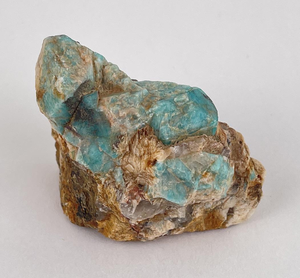 Amazonite Quartz Crystal in Microcline (1 of 5)