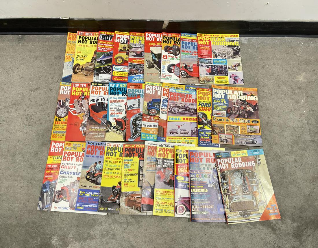 Popular Hot Rodding Magazine: Lot of 29 issues.