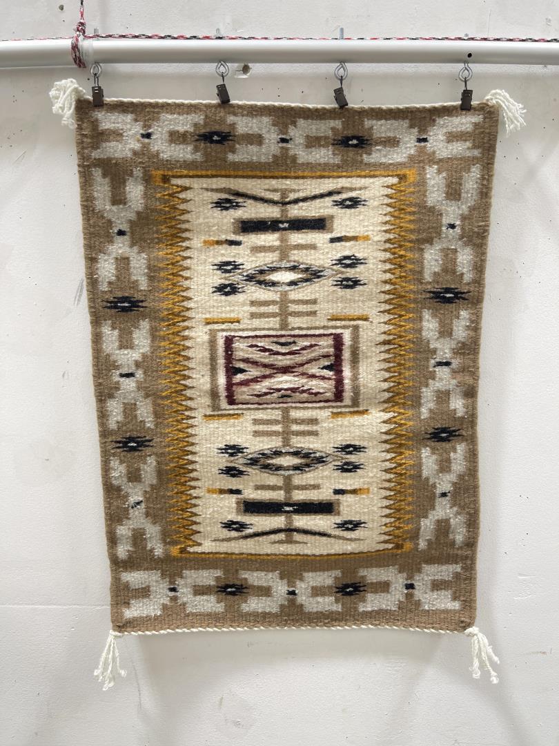 Navajo Indian Storm Pattern Rug Blanket (1 of 3)