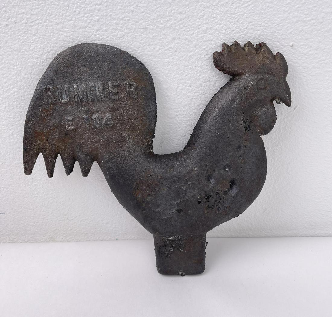 Cast Iron Hummer Rooster Windmill Weight (1 of 5)