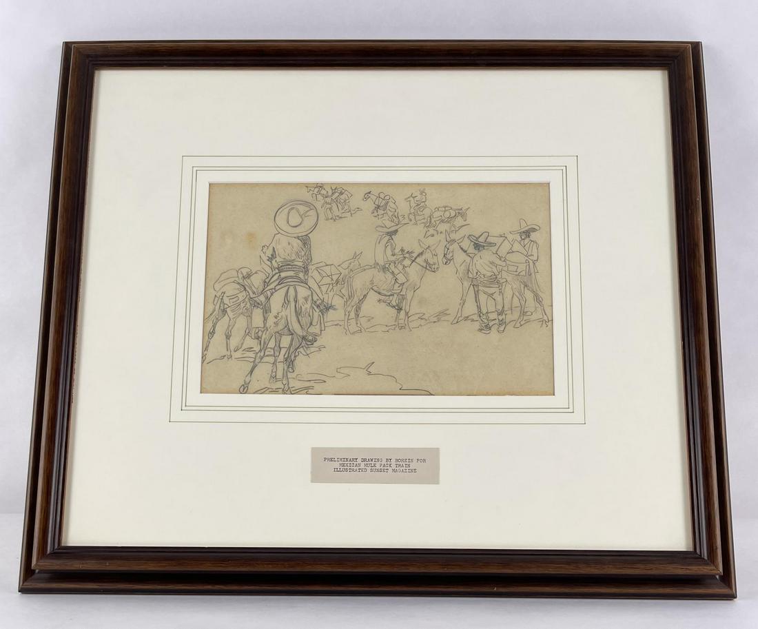 Edward Borein Pencil Study Cowboy Drawing (1 of 8)