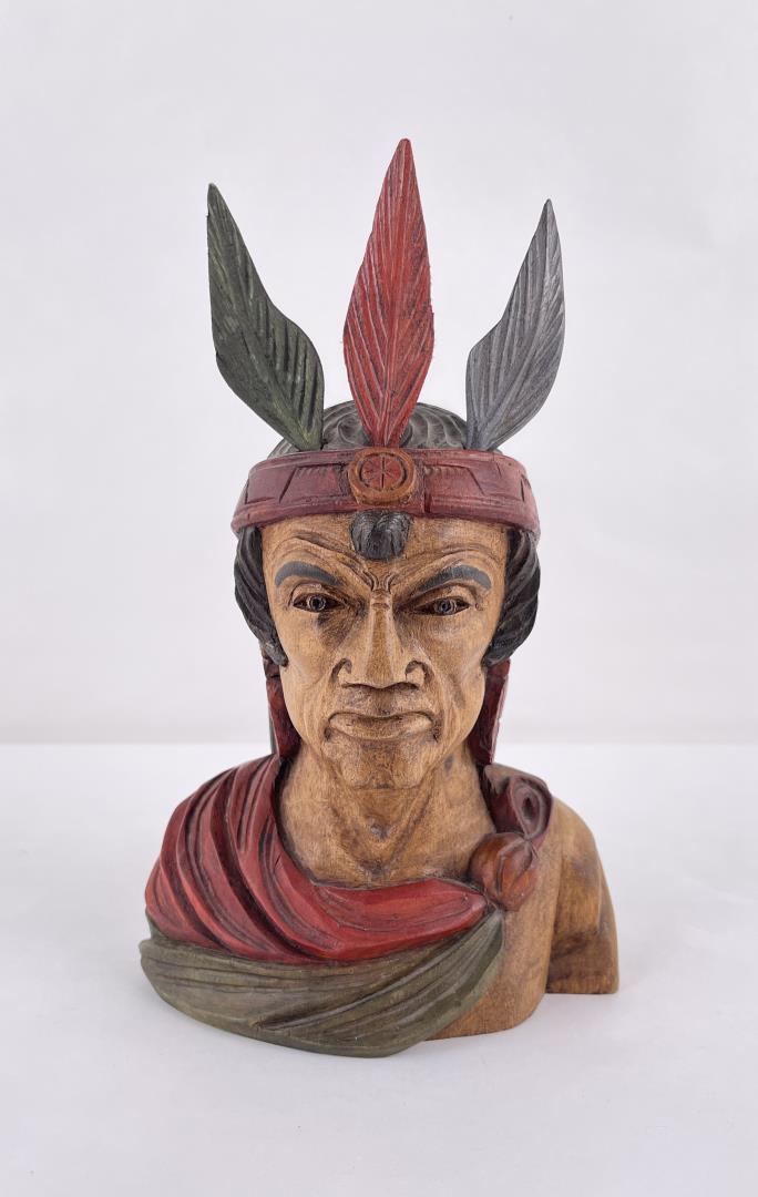 Indian Chief Wood Carving (1 of 4)