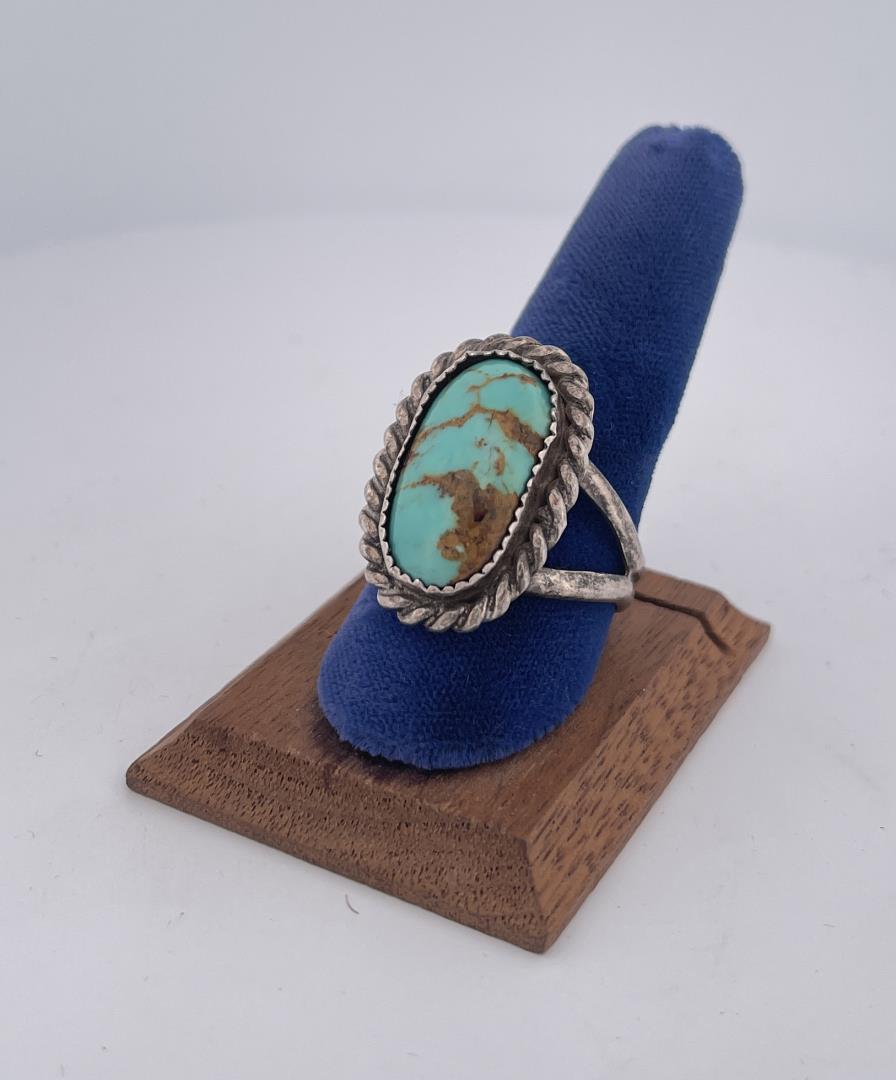Navajo Turquoise Sterling Silver Ring (1 of 4)