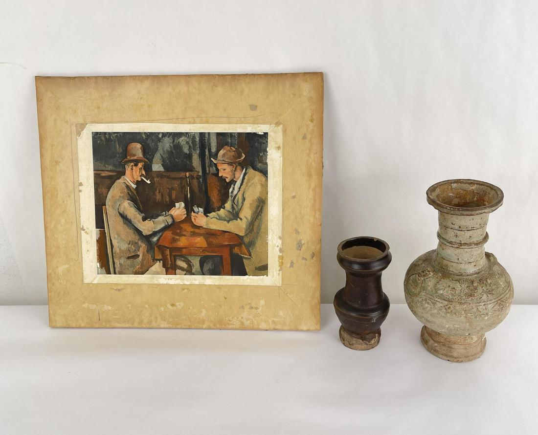 Group of Antique Chinese Pots and Print (1 of 5)