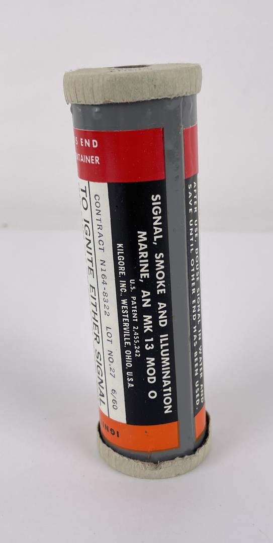 Korean War Red Smoke Distress Signal Mark 13: Nice example.