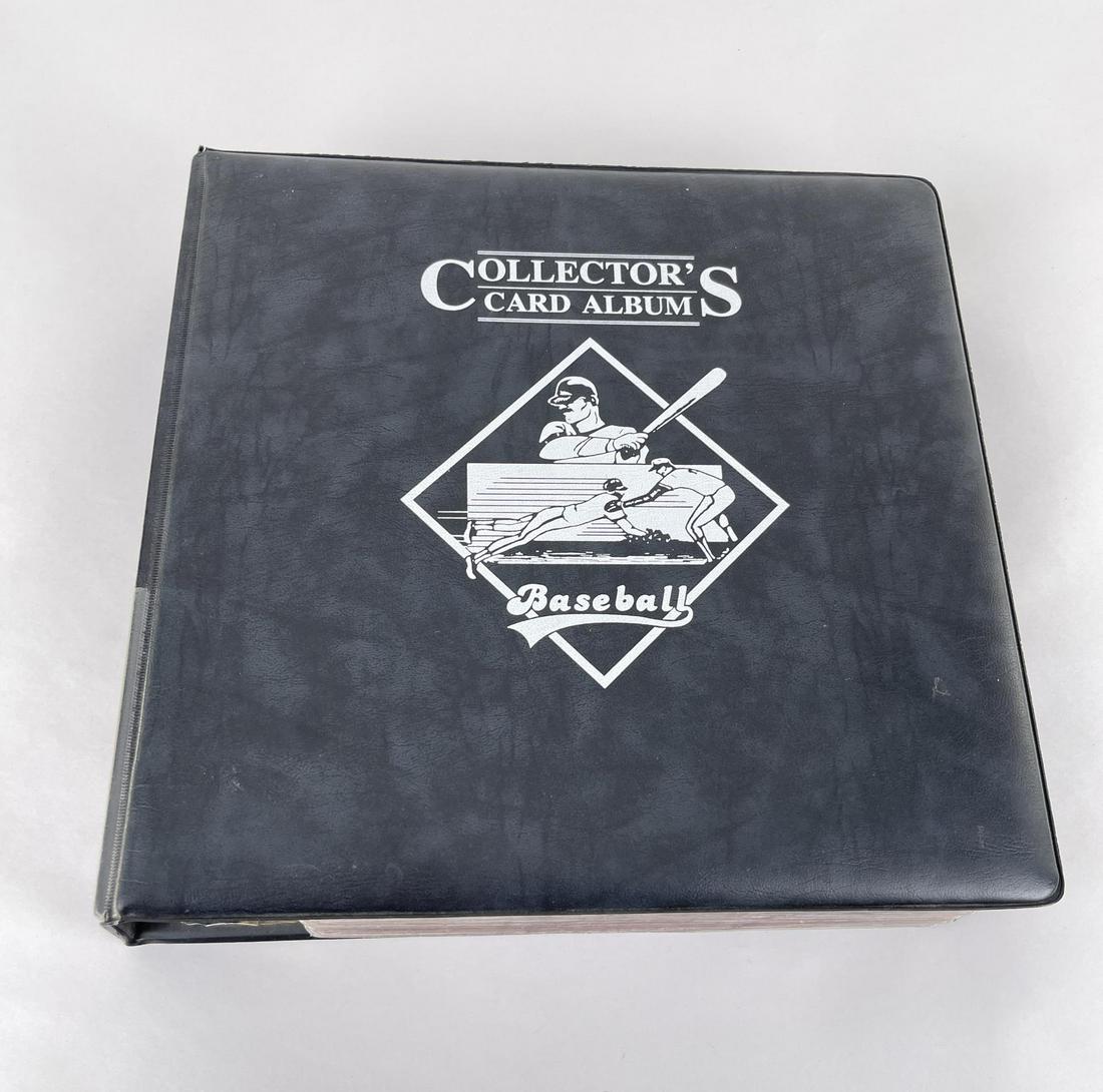 Collection Of Baseball Cards In Binder
