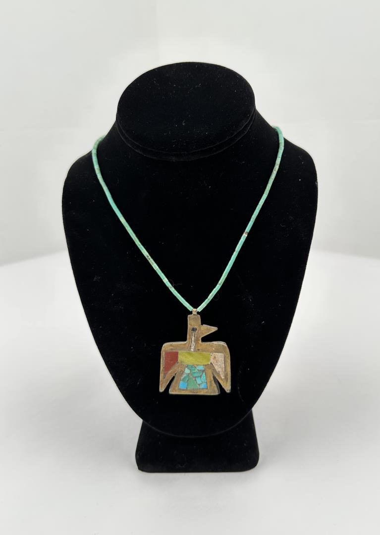 Santo Domingo Pueblo Thunderbird Necklace (1 of 2)