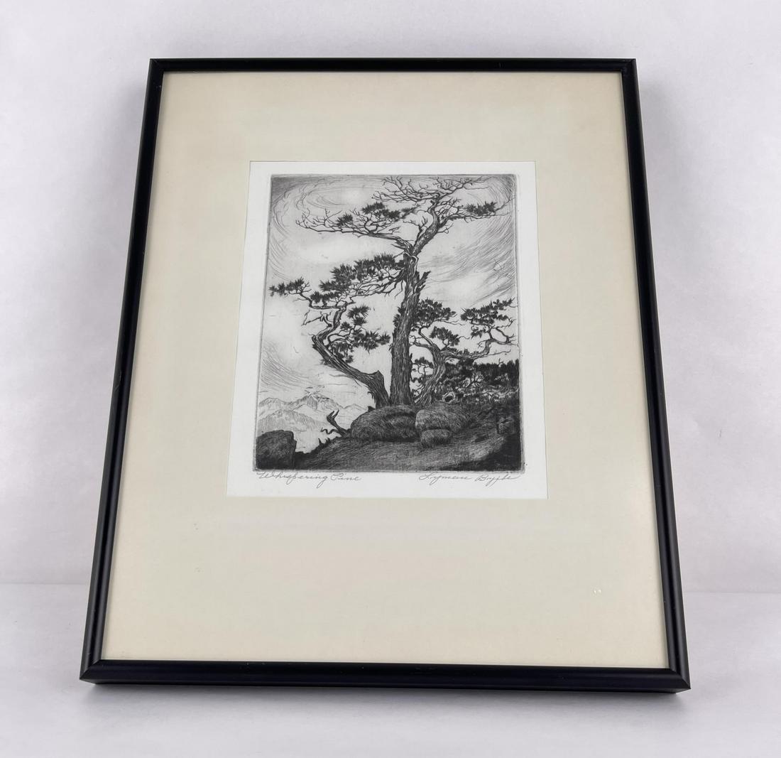 Lyman Byxbe Whispering Pine Signed Etching (1 of 5)