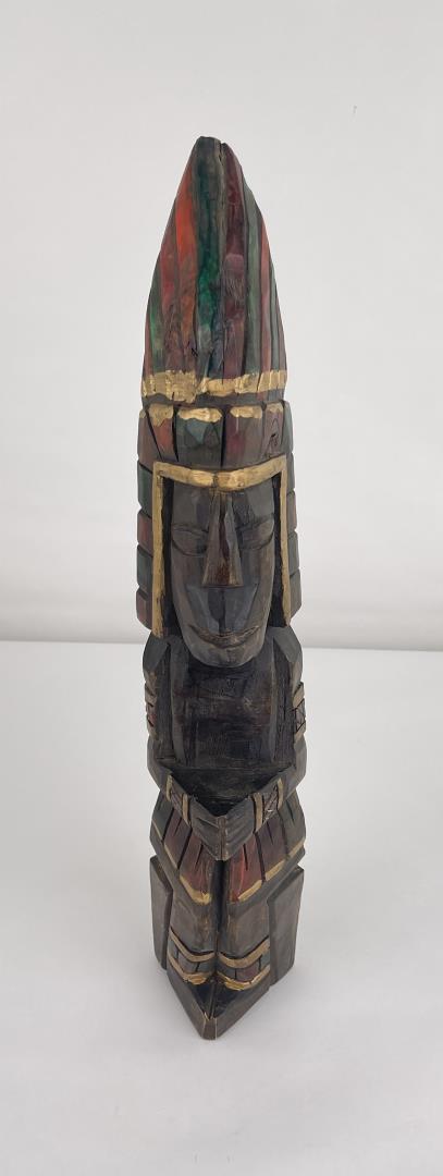 Mexican Folk Art Carving: 19 1/4" tall. Allard Auction Collection Inv: MCL