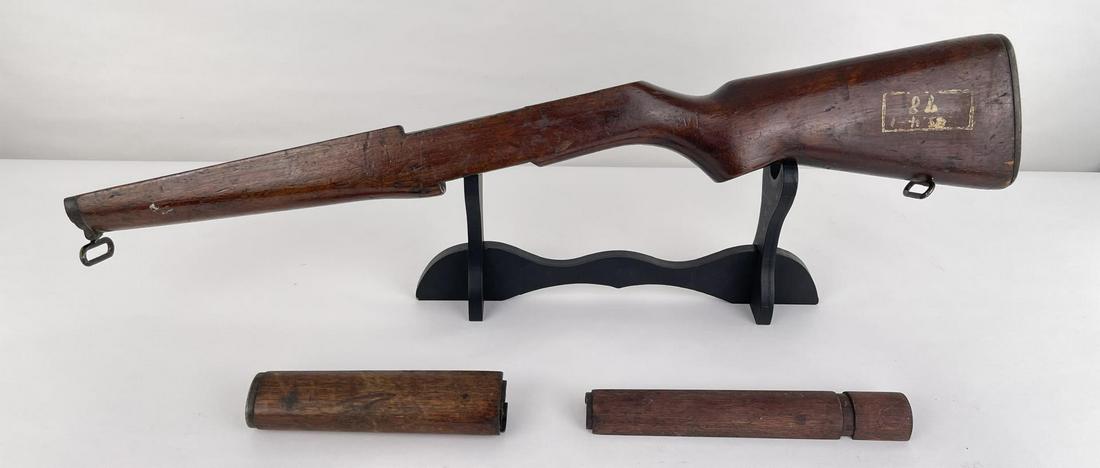 M1 Garand Wood Rifle Stock and Hand Guards: Nice stock set, marked as shown.