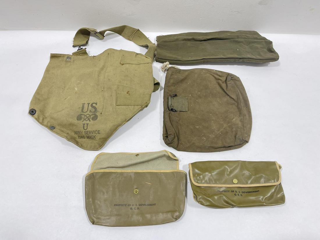 WW2 Equipment Bag Grouping: Nice grouping.