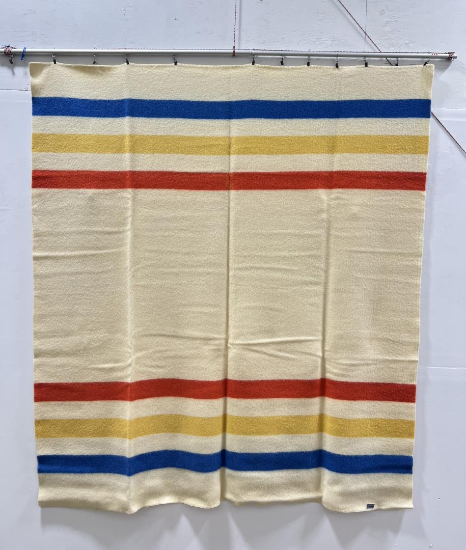Penney's Golden Dawn Wool Blanket: 71" by 80".