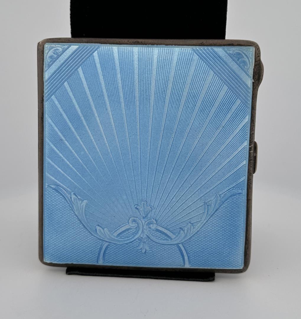 Victorian Sterling Silver Enameled Cigarette Case (1 of 7)