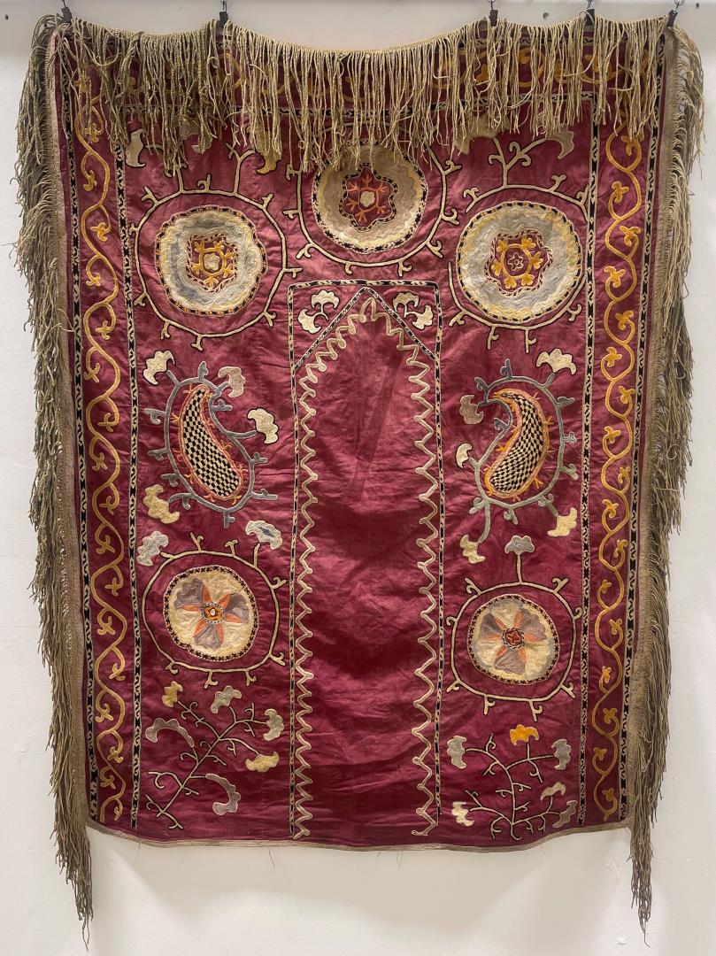 Antique Uzbek Suzani Lakai Joinamaz Prayer Niche (1 of 8)