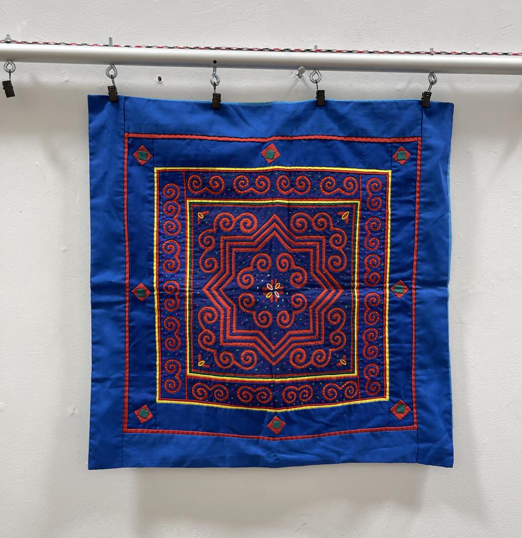 Hmong Pillow Cover: 19" by 19".