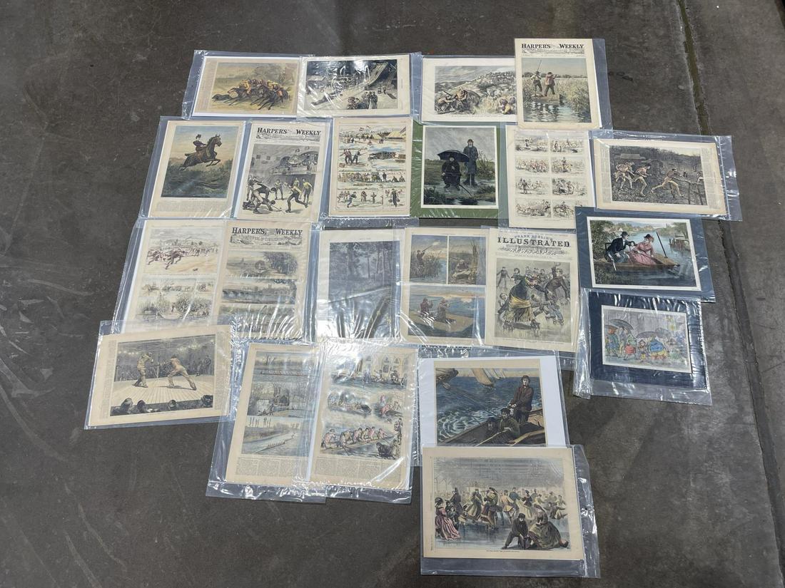 Collection of Harpers Weekly Colored Plates: Very nice grouping.