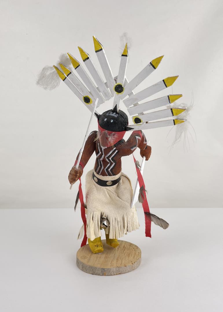 Cain Hastings Hopi Indian Kachina Doll: Gan Dancer. 12 5/8" tall. Sold as-is. Allard Auction Collection Inv: ELH 31380