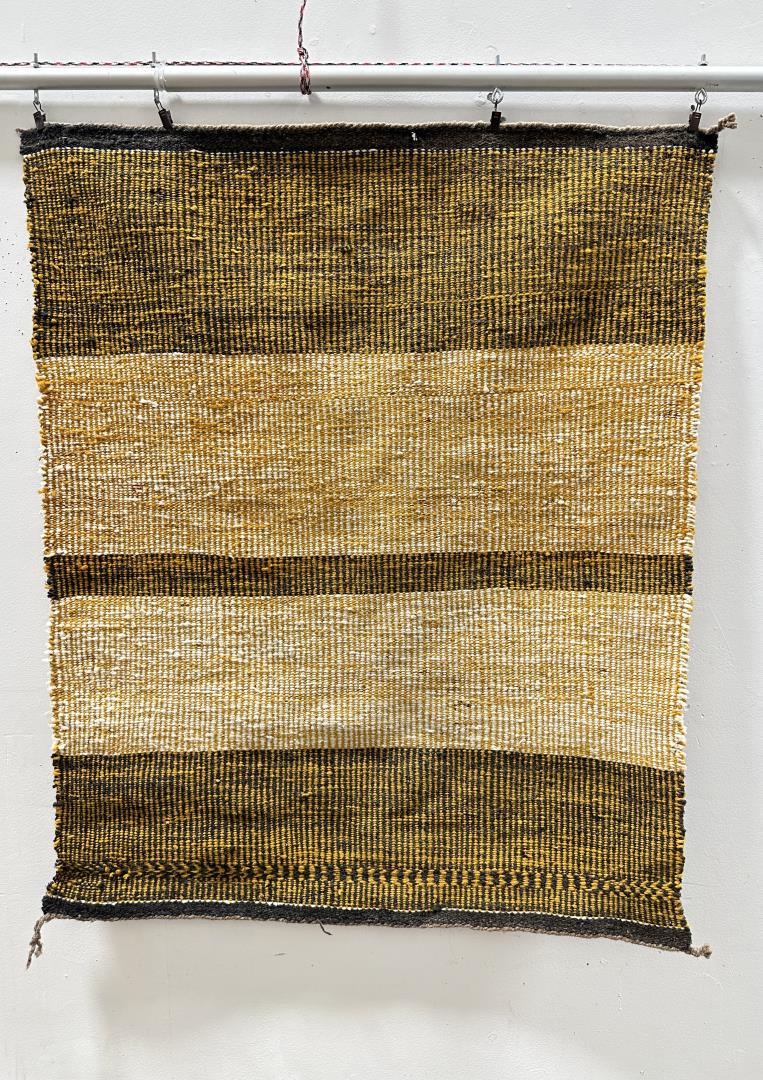 Navajo Indian Blanket Rug: 29" by 35". Allard Auction Collection Inv: WIL 363