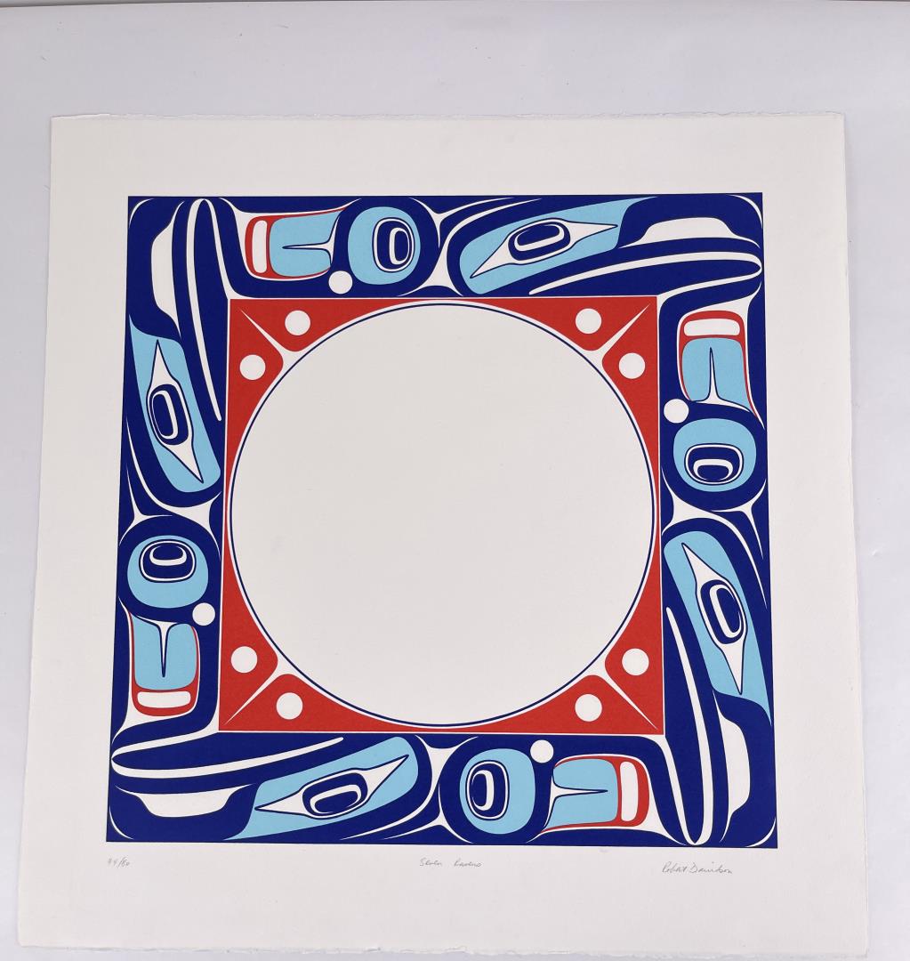 Robert Davidson Seven Ravens Print Haida: 22 3/8" by 21 3/4" Allard Auction Collection Inv: FOX