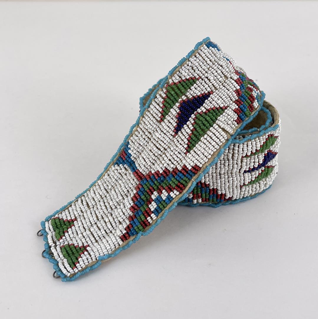 19th Century Cheyenne Indian Beaded Belt: 26" long, 2 1/8" wide. Second half of the 19th Century.
