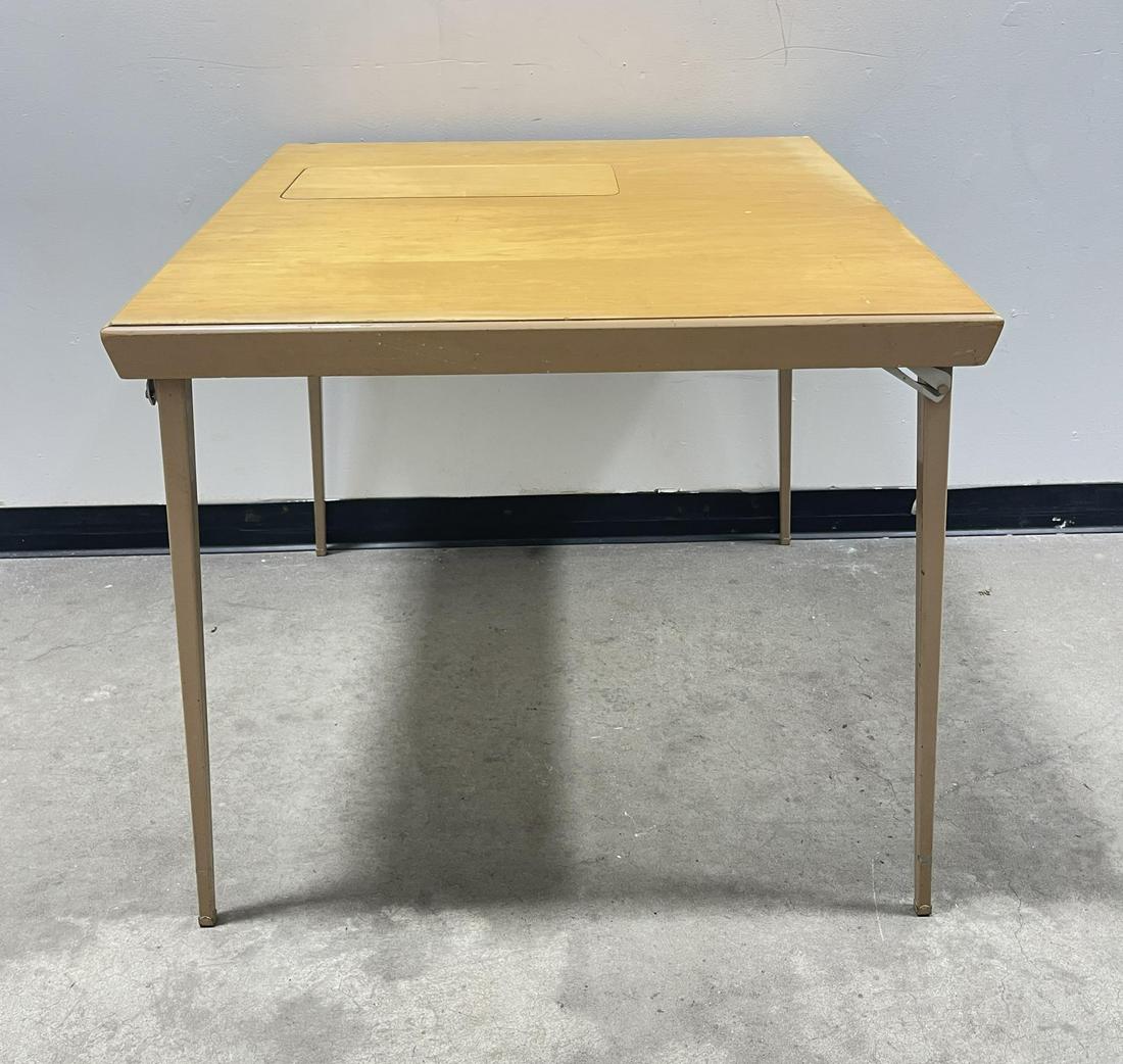 Singer Featherweight Sewing Machine Table: Nice table. Blonde. 31 1/2" by 31 1/2".