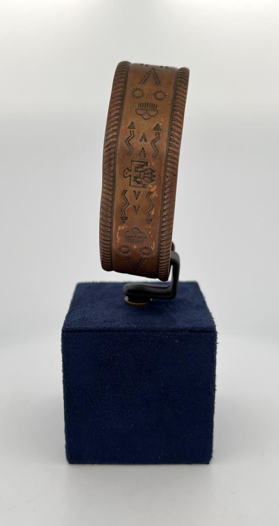 Bell Trading Post Copper Bracelet: 2 5/8" outside diameter.