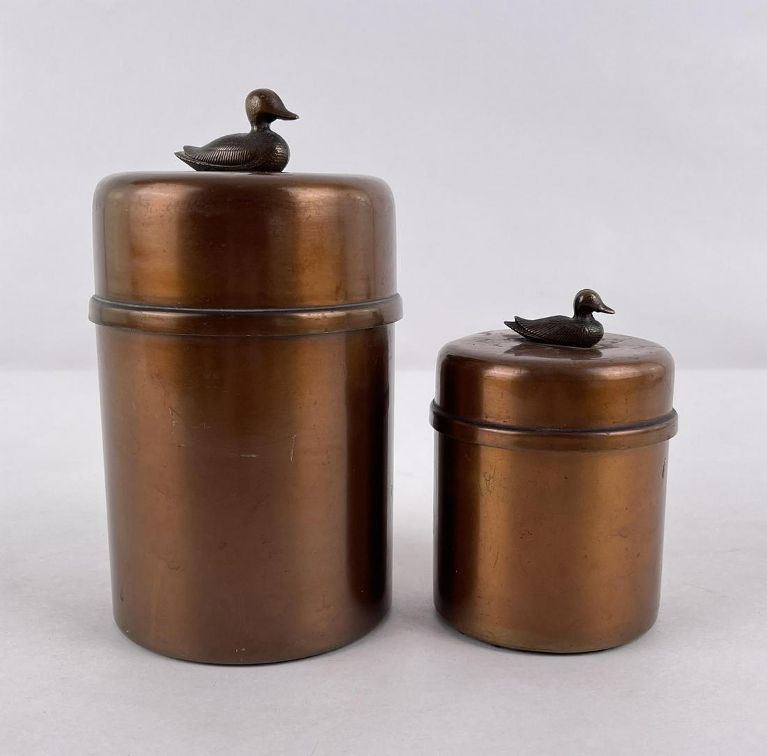 McDonald Duk-It Copper Tobacco Humidors: Nice set.
