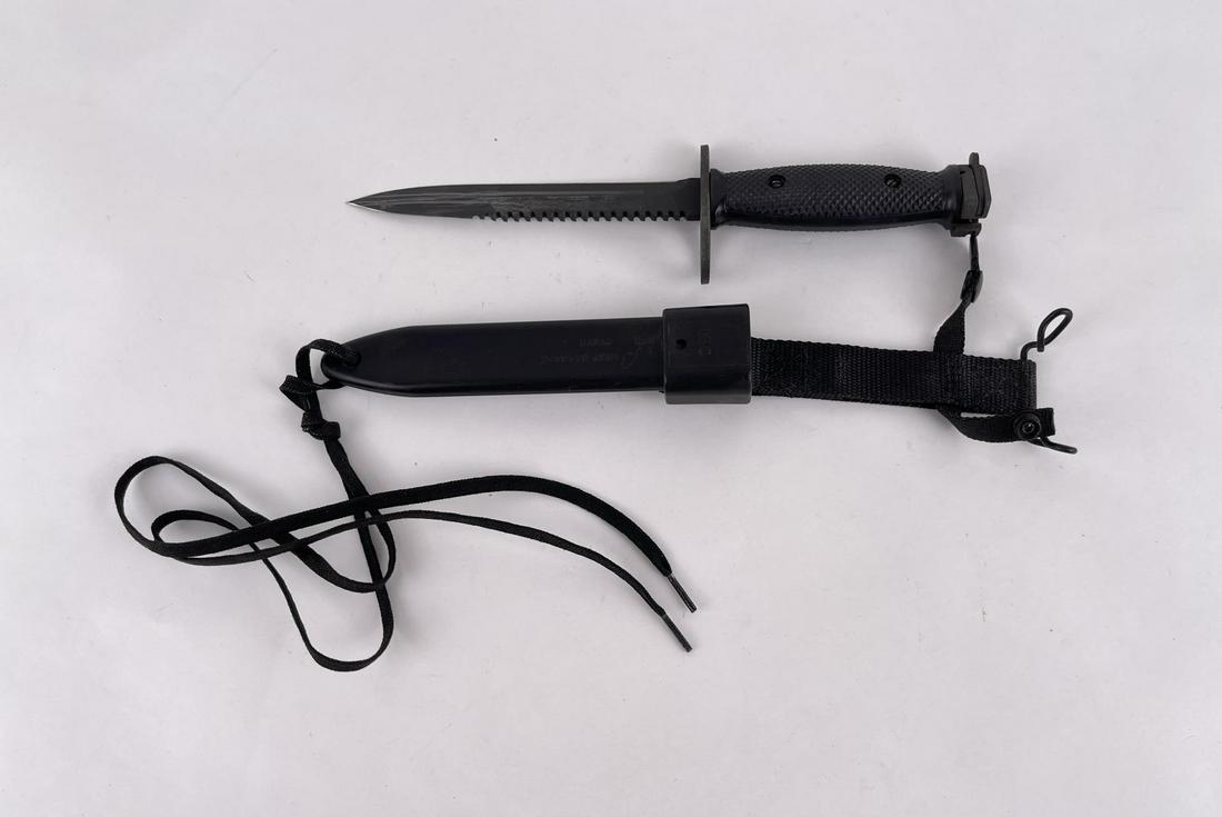 US M7 Imperial Sawback Bayonet with M10 Scabbard: Nice Example.