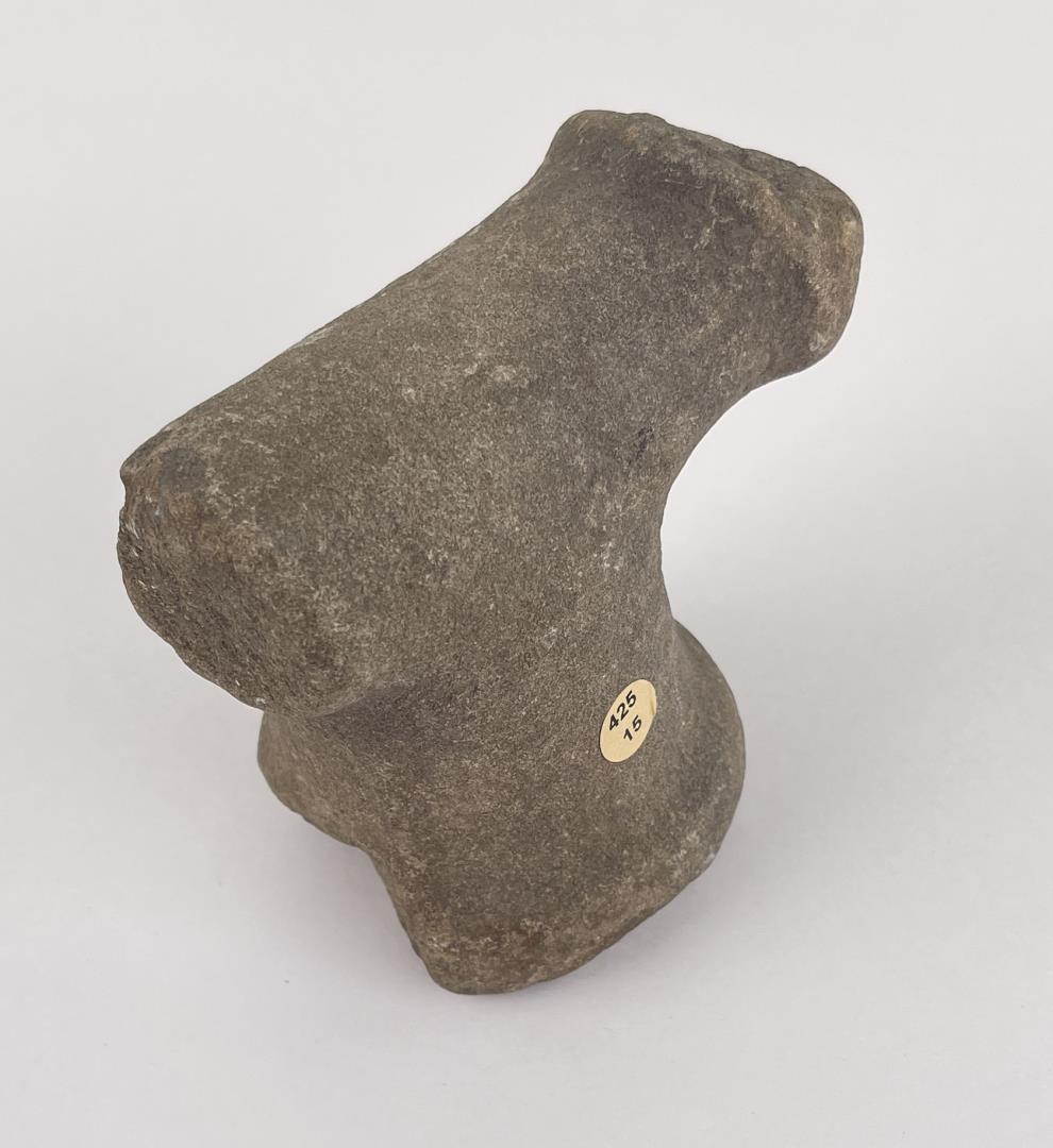 Unusual Stone Indian Artifact: 4 3/4" long, 4 1/8" wide, 2 7/8" tall. Ex Herb Puffer collection. Allard Auction Collection Inv: NO TAG