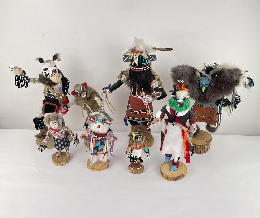 Collection of Hopi Indian Kachina Dolls: Nice grouping. Sold as-is. Allard Auction Collection Inv: WIL