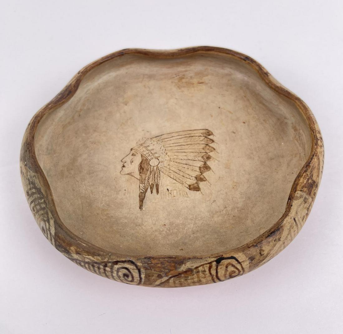 Antique Pueblo Indian Pottery Bowl: 7" in diameter, 1 1/2" tall Allard Auction Collection Inv: AX