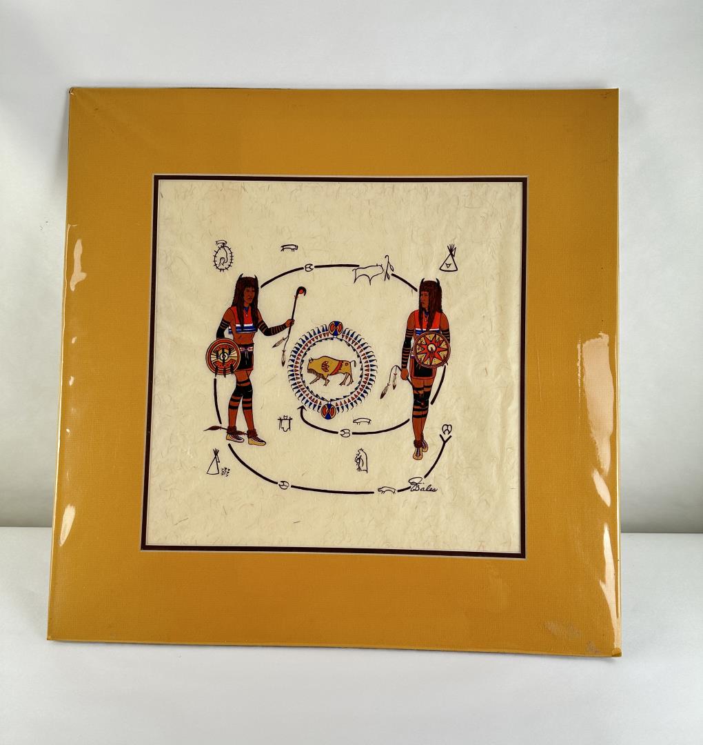 Jean Bales Buffalo Society Dance Gouache Painting (1 of 6)