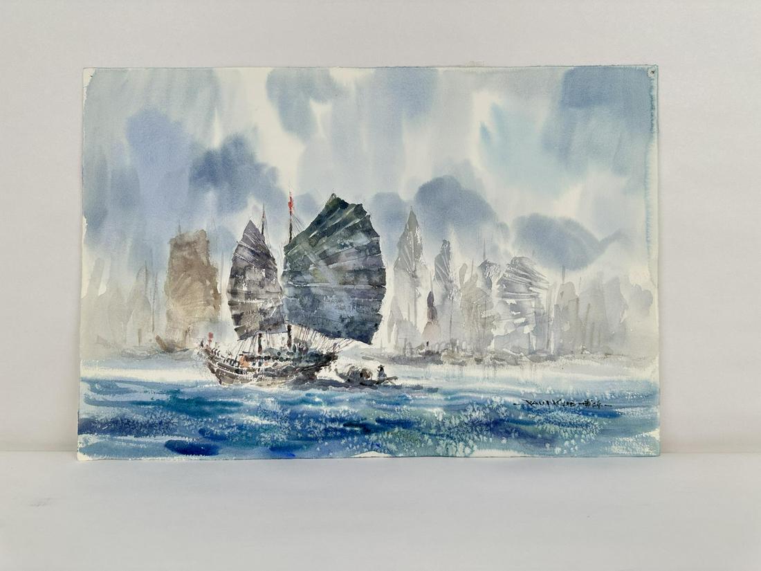 Paul Po-Hsiu Kuo Indian Watercolor Painting (1 of 4)