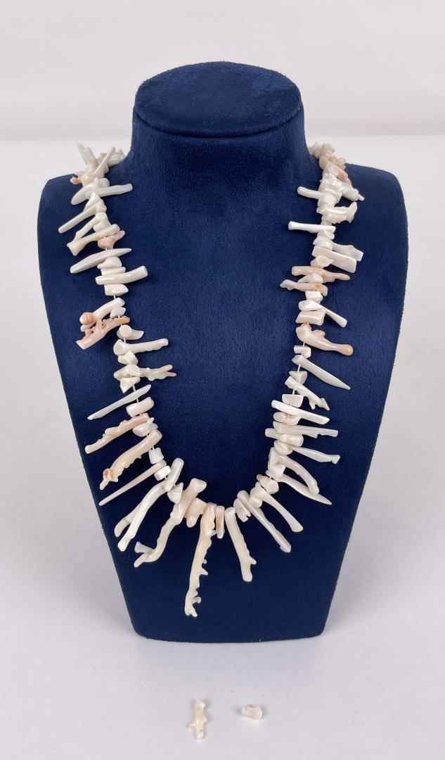 White branch shop coral necklace