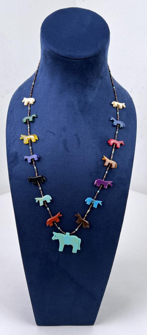 Zuni Indian Heishi Fetish Necklace (1 of 4)