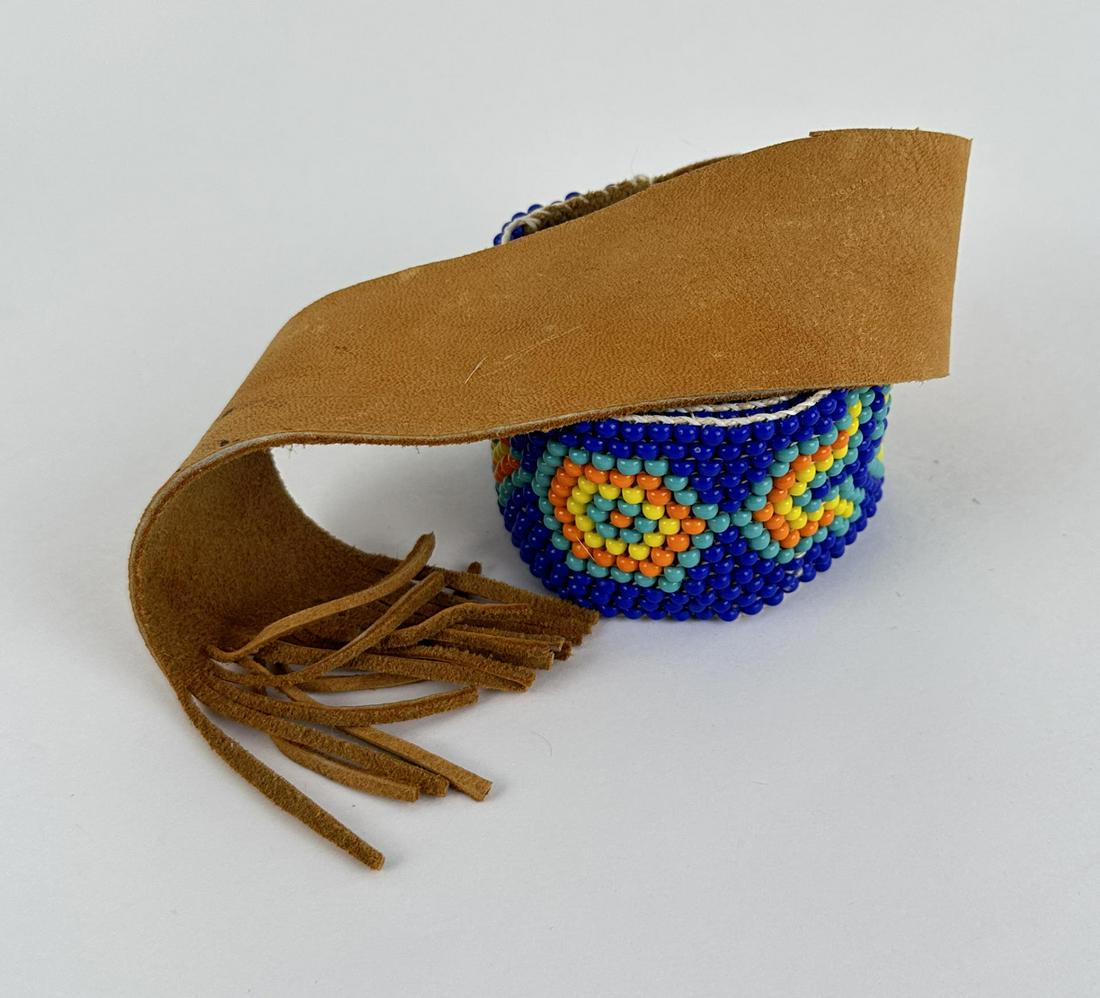 Beaded Native American Indian Belt: 56" long. Allard Auction Collection Inv: NO TAG