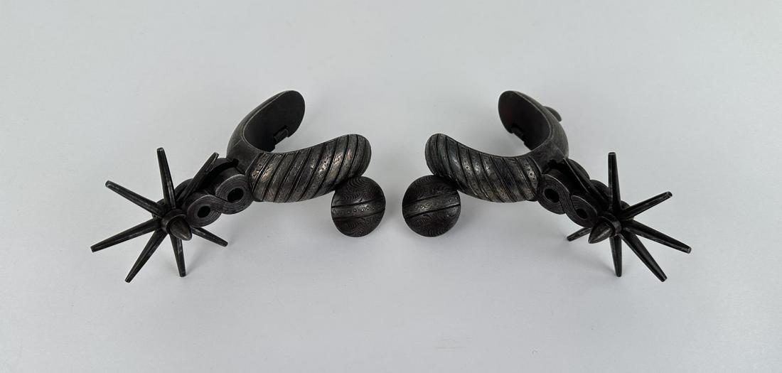 Pair of Antique Mexican Charro Cowboy Spurs (1 of 8)