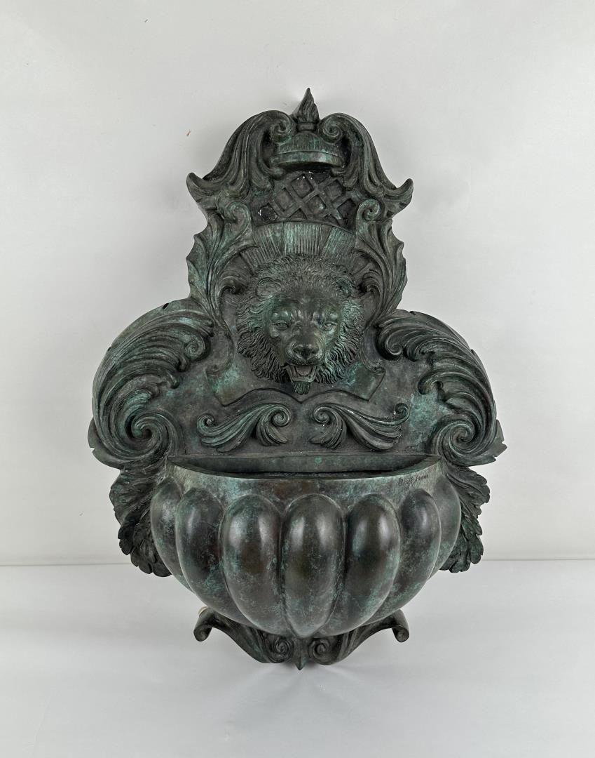Erik Kramer Bronze Lion Water Font Fountain (1 of 5)