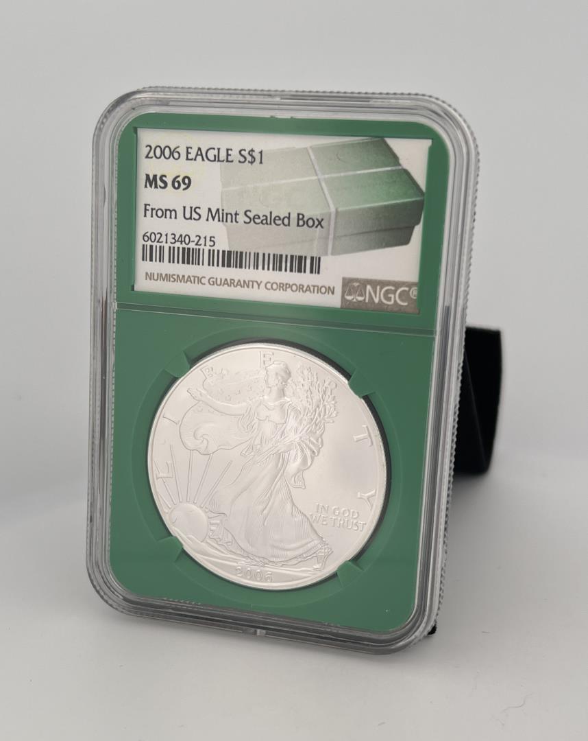2006 Silver Eagle NGC MS69 (1 of 3)
