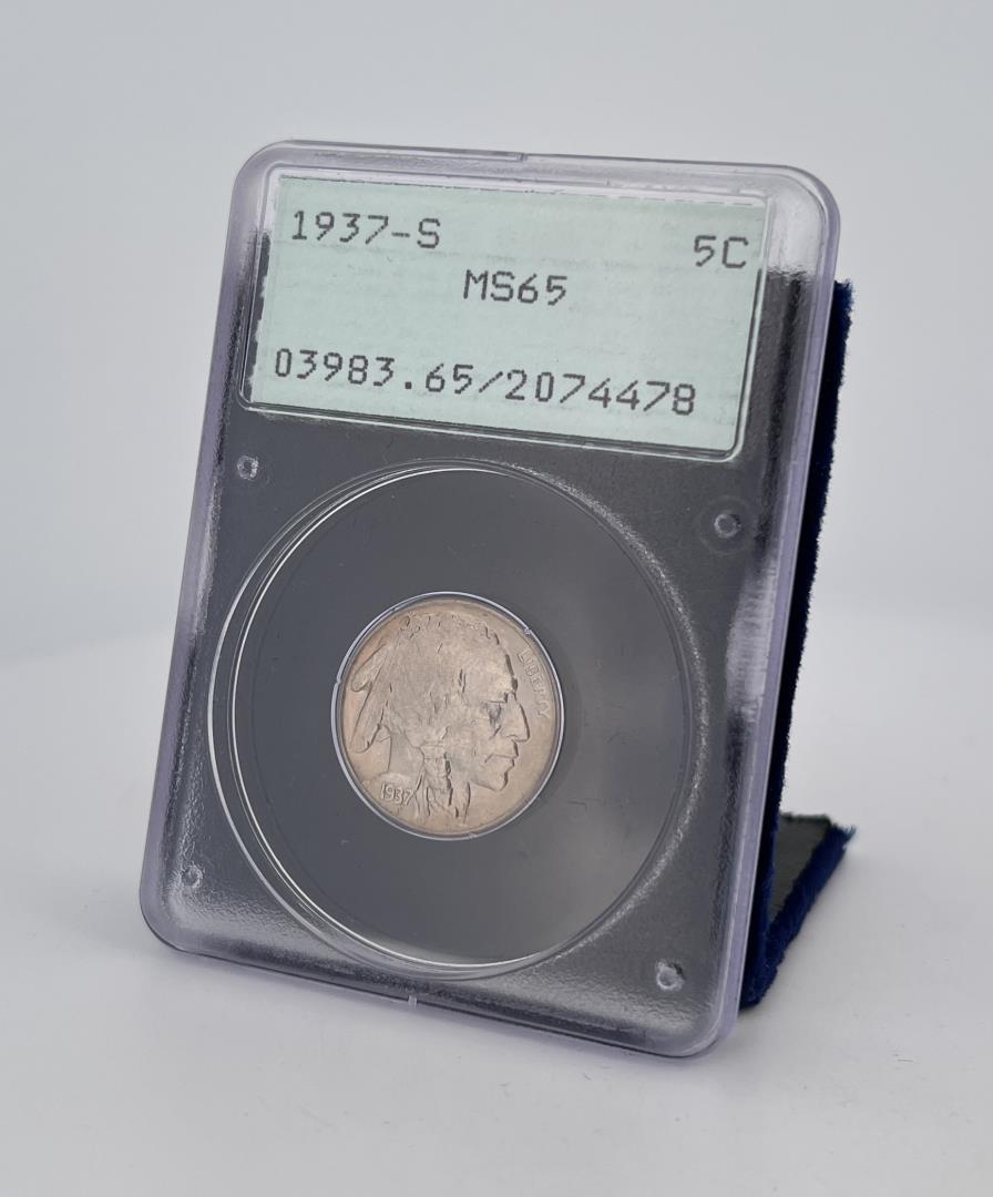 1937 S Buffalo Nickel PCGS MS65 (1 of 3)