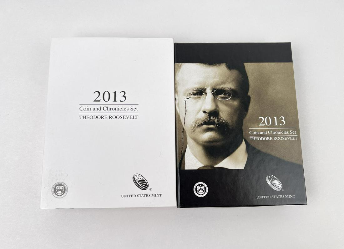 2013 Theodore Roosevelt Coin and Chronicles Set: Nice set in box.